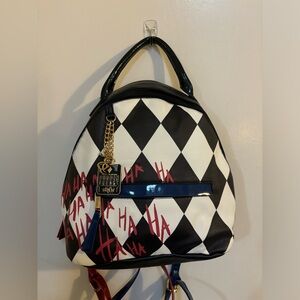 Hot Topic Black and White Harlequin Backpack